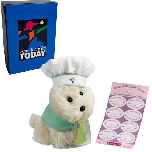 American Girl Today COCONUT COOKING ACCESSORIES Baking Chef Hat Scarf Cookie BOX - Picture 1 of 10